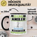 Angler Tasse Geschenk für Angler Geburtstag Lustiger Spruch Kaffee-Becher Was Ist Deine Superkraft Schwarz Trendation