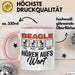 Beagle Hören Aufs Wort Tasse Geschenk Beagle Besitzer Mama Becher Rosa Trendation