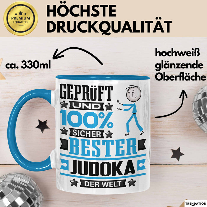 Judoka Geschenk Lustiger Spruch für Judoka Geschenkidee Bester Judoka Der Welt Blau Trendation