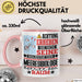 Meeresbiologe Geschenk Tasse Lustiger Spruch Erheben Sie Sich Der Meeresbiologe Betritt den Raum Rosa Trendation