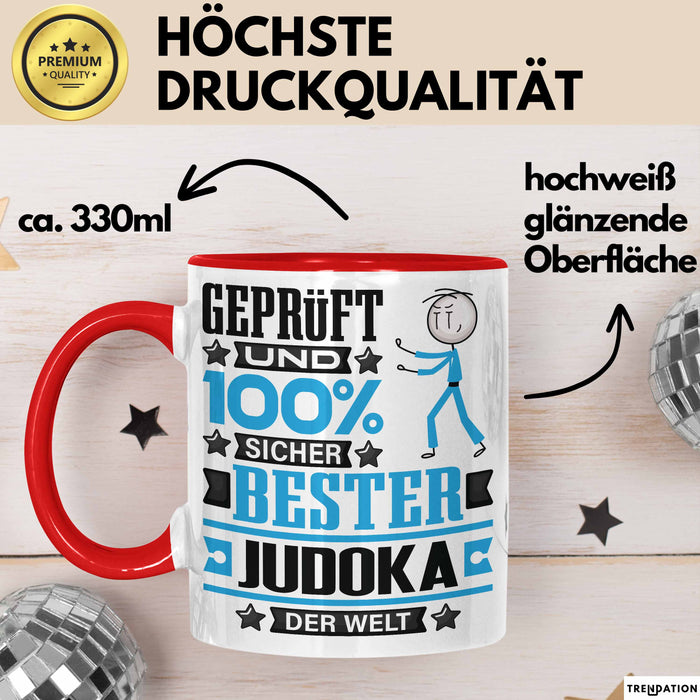 Judoka Geschenk Lustiger Spruch für Judoka Geschenkidee Bester Judoka Der Welt Rot Trendation