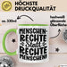 Menschenrechte Statt Rechte Menschen Tasse Geschenk Frieden Becher Grün Trendation