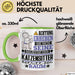 Katzensitter Geschenk Tasse Lustiger Spruch Erheben Sie Sich Der Katzensitter Betritt den Raum Grün Trendation