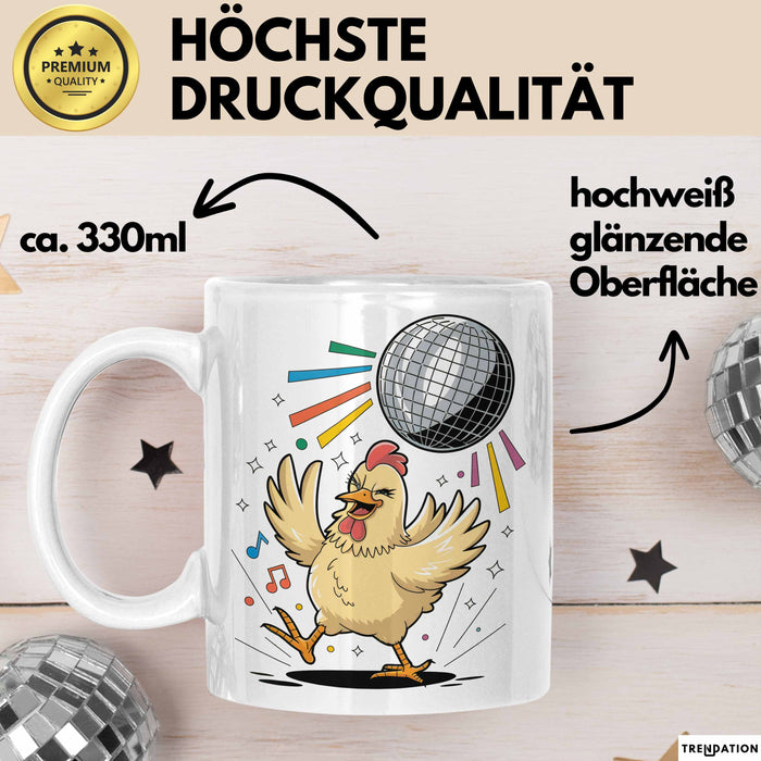 Hühnerliebhaber Tasse Geschenkidee für Geflügel Fans Weiß Trendation