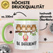 Eule Tierliebhaber Tasse Geschenk Lustige Geschenkidee Spruch Sei Anders Grün Trendation