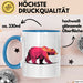 Bär Tierliebhaber Tasse Geschenk Lustige Geschenkidee Spruch Blau Trendation