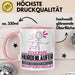 Hürdenläufer Geschenk Tasse Ich Bin Hürdenläufer Aber Sag Doch Einfach Superheld Lustige Geschenkdiee für Hürdenläufer Kaffee-Becher Rosa Trendation