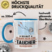 Taucher Geschenk Tasse So Gut Kann Nur Ein Taucher Aussehen Geschenkidee Kaffee-Becher Blau Trendation