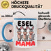 Esel Mama Tasse Geschenk Lustige Geschenkidee Spruch Esel Mama Blau Trendation