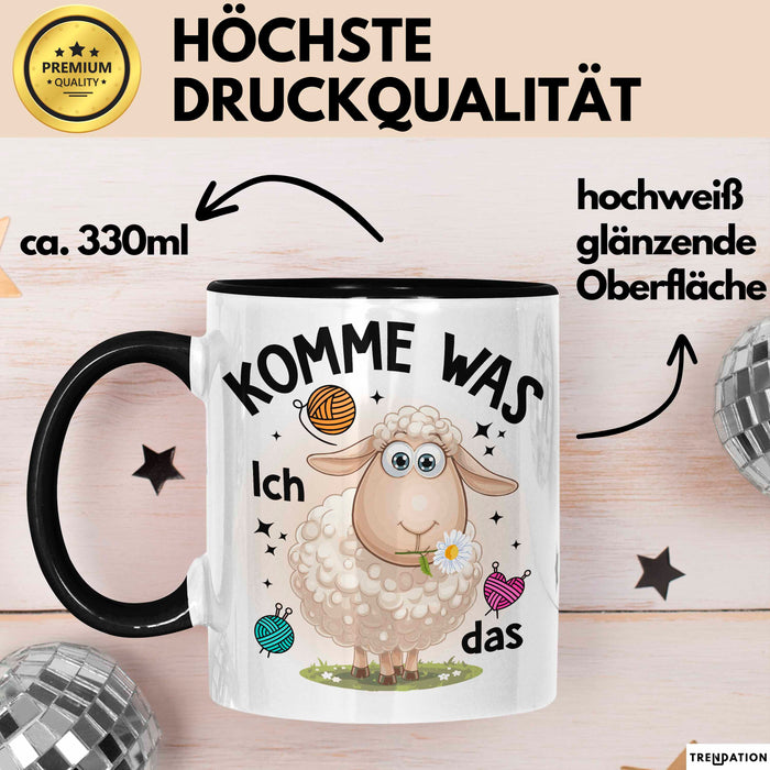 Schaf Tasse Geschenkidee Komme Was Wolle Ich Sheep That Trendation