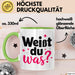 Big Sister Ältere Geschwister Schwestern Tasse Becher Geschenk Lustige Geschenkidee Spruch Weißt Du Was Grün Trendation