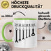 KFZ-Mechaniker Geschenk Tasse Schraubenschlüssel Flaschenöffner Männer Geschenkidee Handwerker Grün Trendation