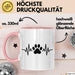 Hund Tierliebhaber Herzschlag Tasse Geschenk Lustige Geschenkidee Spruch Rosa Trendation