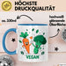 Veganer Tasse Geschenk Lustige Geschenkidee Spruch Für Pflanzliche Ernährung Fans Blau Trendation