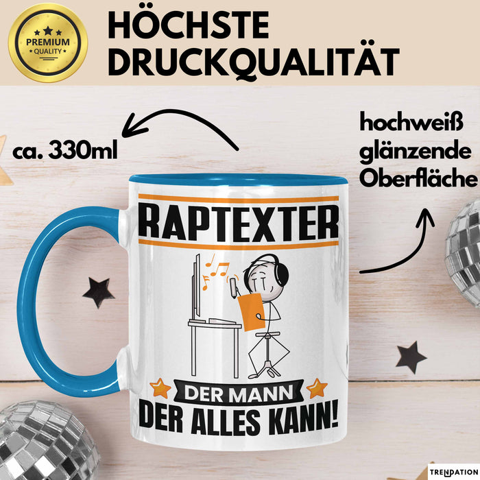 Raptexter Tasse Geschenk für Raptexter Der Mann Der Alles Kann Geschenkidee zum Geburtstag Blau Trendation
