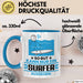 Surfer Geschenk Tasse So Gut Kann Nur Ein Surfer Aussehen Geschenkidee Kaffee-Becher Blau Trendation