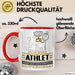 Athlet Geschenk Tasse Ich Bin Athlet Aber Sag Doch Einfach Superheld Lustige Geschenkdiee für Athlet Kaffee-Becher Rot Trendation