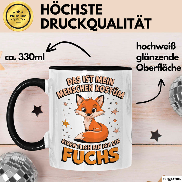 Fuchs Tierliebhaber Tasse Geschenk Lustige Geschenkidee Spruch Eigentlich Bin Ich Ein Fuchs Trendation