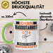 Bassgitarrist Tasse Geschenk für Bassgitarrist Geburtstag Lustiger Spruch Kaffee-Becher Was Ist Deine Superkraft Grün Trendation