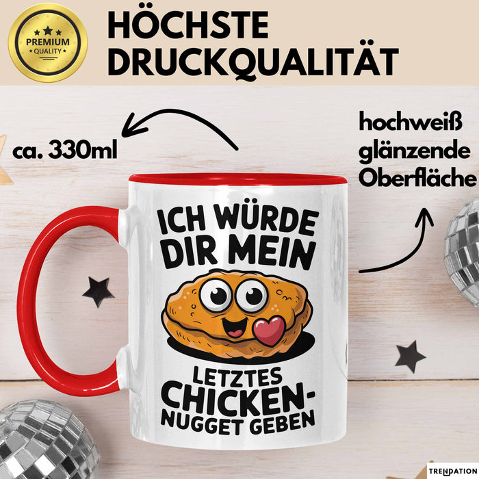 Ehemann Ehefrau Paare Jahrestag Tasse Geschenk Lustige Geschenkidee Spruch Ich Würde Dir Mein Letztes Chicken Nugget Geben Rot Trendation