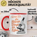 Biologielehrer Unterricht Tasse Geschenk Lustige Geschenkidee Spruch Genieß Die Kleinen Dinge Im Leben Rot Trendation
