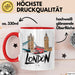 England London Skyline Tasse Geschenk Lustige Geschenkidee Spruch Rot Trendation