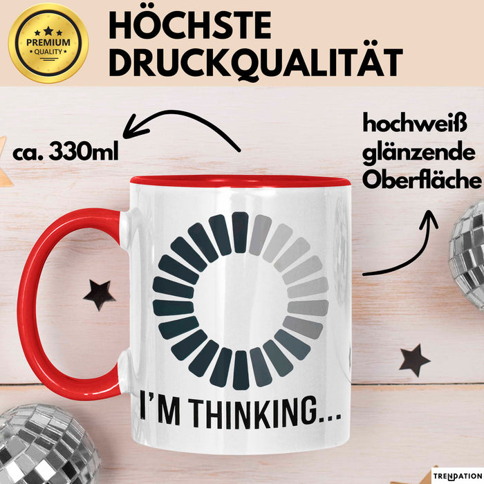 Gamer Gaming Liebhaber Tasse Geschenk Lustige Geschenkidee Spruch Ich Denke Nach Rot Trendation