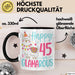 45er Geburtstag Tasse Geschenk Happy 45 And Glamarous Llama Alpaka Liebhaber Geschenkidee zum Geburtstag Trendation