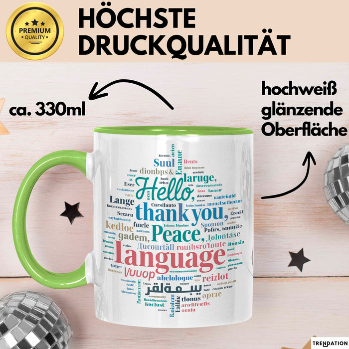 Übersetzer Tasse Geschenkidee für Sprachnerds Grün Trendation