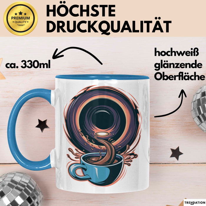 Weltraum Nerd Tasse Geschenkidee für Astronomie Fans Blau Trendation