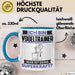 Vogeltrainer Tasse Geschenk für Vogeltrainer Geburtstag Lustiger Spruch Kaffee-Becher Was Ist Deine Superkraft Blau Trendation