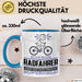 Radfahrer Geschenk Tasse Ich Bin Radfahrer Aber Sag Doch Einfach Superheld Lustige Geschenkdiee für Radfahrer Kaffee-Becher Blau Trendation