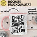 Sabina Tasse Geschenk Chillt Mal Alle Sabina Ist Ja Jetzt Da Geschenkidee Becher mit Name Rosa Trendation
