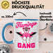 Flamingo Tier Tasse Geschenk Lustige Geschenkidee Spruch Flamingo Gang Blau Trendation