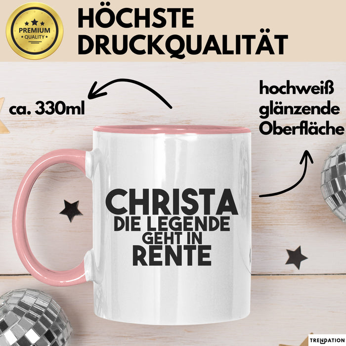 Christa Tasse Christa – Die Legende Geht In Rente Geschenk