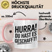 Schüler Abschluss Tasse Geschenk Lustige Geschenkidee Spruch Du Hast Es Geschafft Rosa Trendation