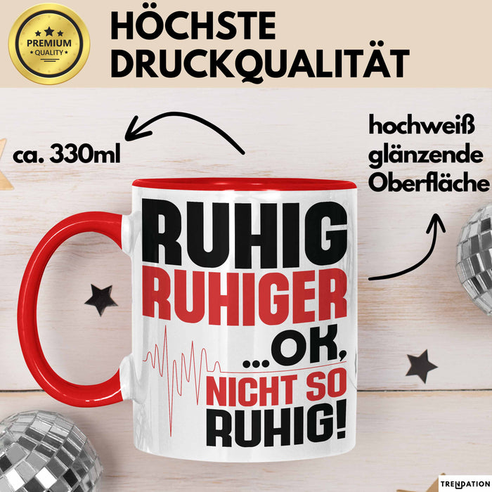 Arzt Tasse Geschenk Mfa Krankenschwester Geschenkidee Anästhesist Kaffee-Becher Rot Trendation