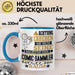 Comic-Sammler Geschenk Tasse Lustiger Spruch Erheben Sie Sich Der Comic-Sammler Betritt den Raum Blau Trendation
