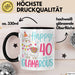40er Geburtstag Tasse Geschenk Happy 40 And Glamarous Llama Alpaka Liebhaber Geschenkidee zum Geburtstag Trendation
