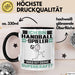 Handballspieler Tasse Geschenk für Handballspieler Geburtstag Lustiger Spruch Kaffee-Becher Was Ist Deine Superkraft Schwarz Trendation
