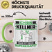 Kellner Tasse Geschenk für Kellner Geburtstag Lustiger Spruch Kaffee-Becher Was Ist Deine Superkraft Grün Trendation