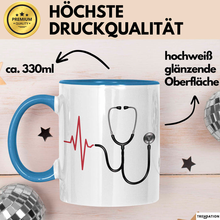 Arzt Tasse Geschenkidee Medizinischer Profi Lustiger Spruch Geschenkidee Lustig Blau Trendation