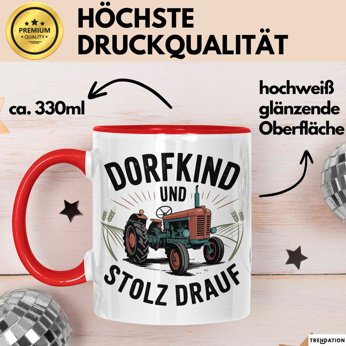 Landwirt Tasse Geschenk Lustige Geschenkidee Spruch Rot Trendation
