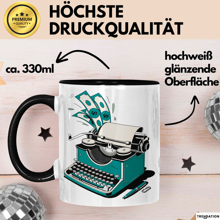 Freiberuflicher Autor Tasse Geschenkidee für Wortliebhaber Trendation