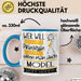 Model Tasse Geschenk Spruch Wer Will Schon Prinzessin Sein Wenn Man Auch Model Sein Kann Blau Trendation