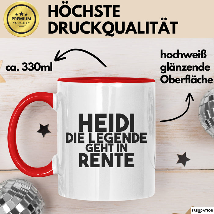 Heidi Tasse Heidi – Die Legende Geht In Rente Geschenk