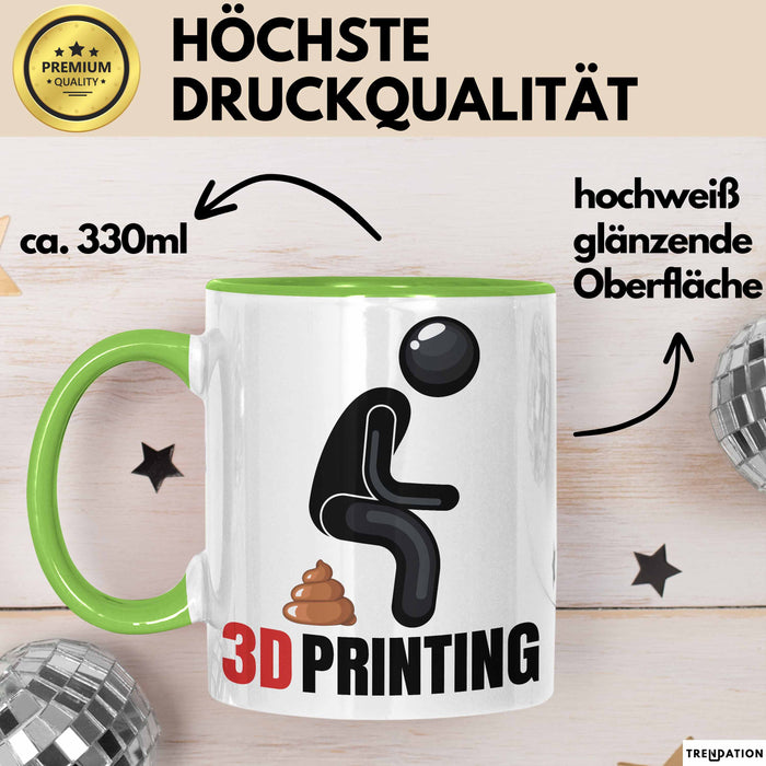 Humor Tasse Geschenk Figur 3DHaufen Witzige Geschenkidee Grün Trendation