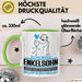 Enkelsohn Geschenk Tasse Ich Bin Enkelsohn Aber Sag Doch Einfach Superheld Lustige Geschenkdiee für Enkelsohn Kaffee-Becher Grün Trendation