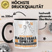 Basketballspieler Geschenk Tasse Ich Bin Basketballspieler Aber Sag Doch Einfach Superheld Lustige Geschenkdiee für Basketballspieler Kaffee-Becher Schwarz Trendation