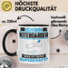Kiteboarder Tasse Geschenk für Kiteboarder Geburtstag Lustiger Spruch Kaffee-Becher Was Ist Deine Superkraft Schwarz Trendation